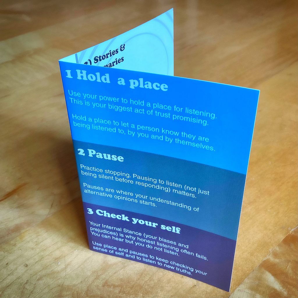 Active Listening card with three concepts