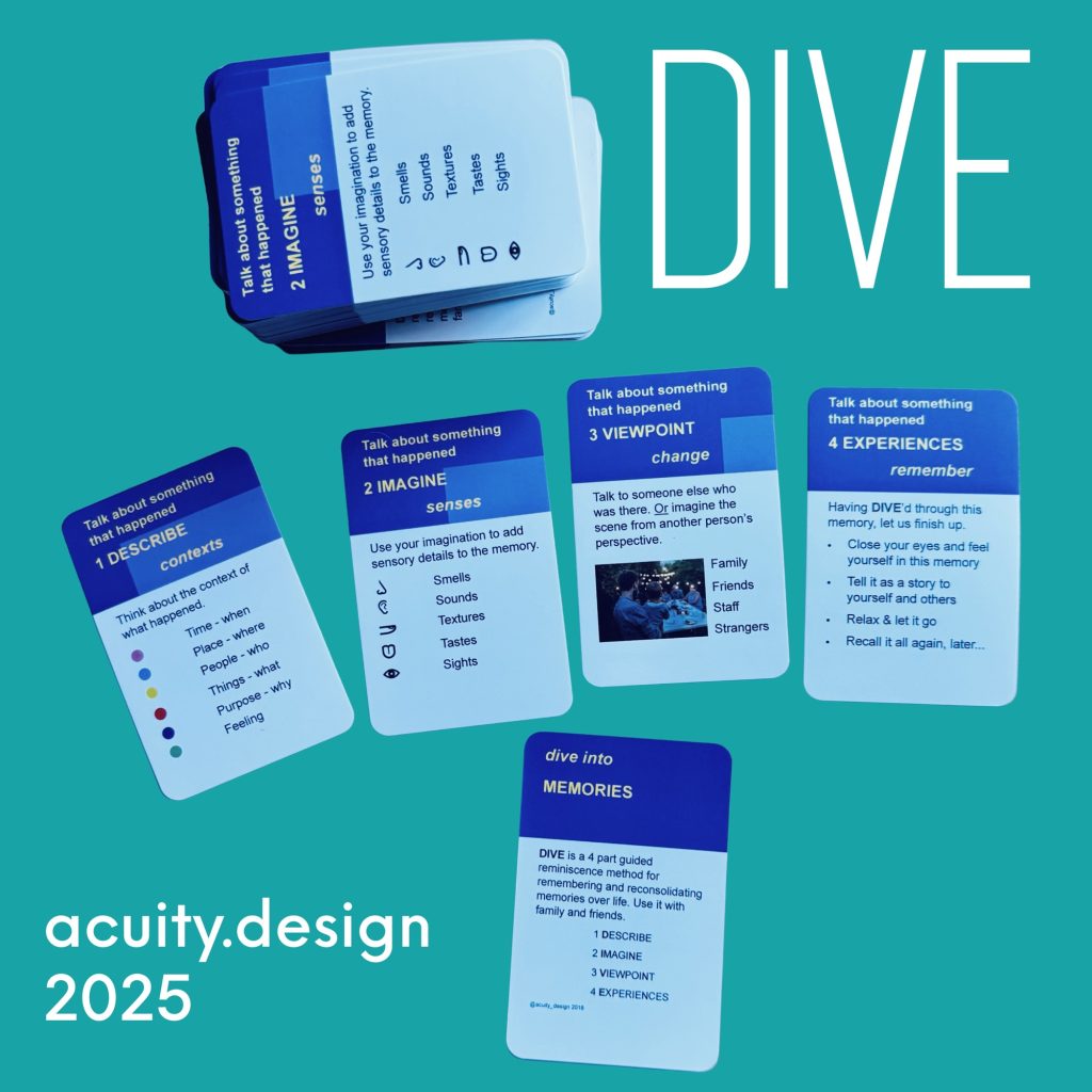 The new cards laid out with DIVE process 