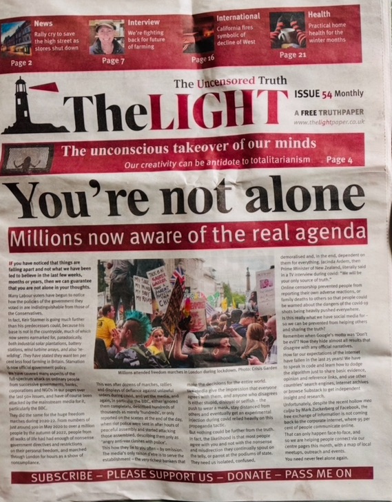 Cover of The Light as handed out on Saturday 15th February 2025