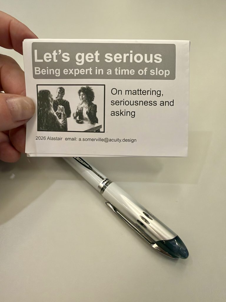 Front page of zine has a small picture of people and the workshop title